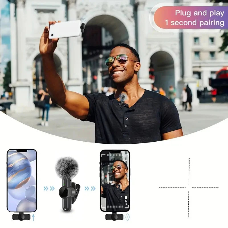 Wireless Lavalier Microphone – Plug-and-Play Noise Reduction