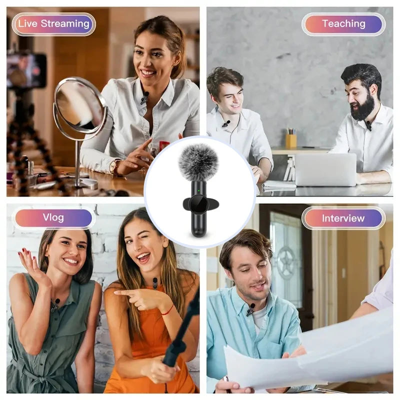 Wireless Lavalier Microphone – Plug-and-Play Noise Reduction