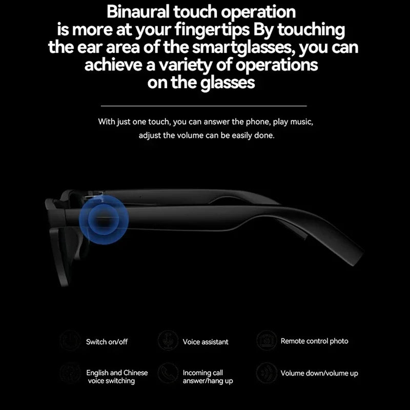 Bluetooth Smart Audio Glasses With AI Voice Assistant